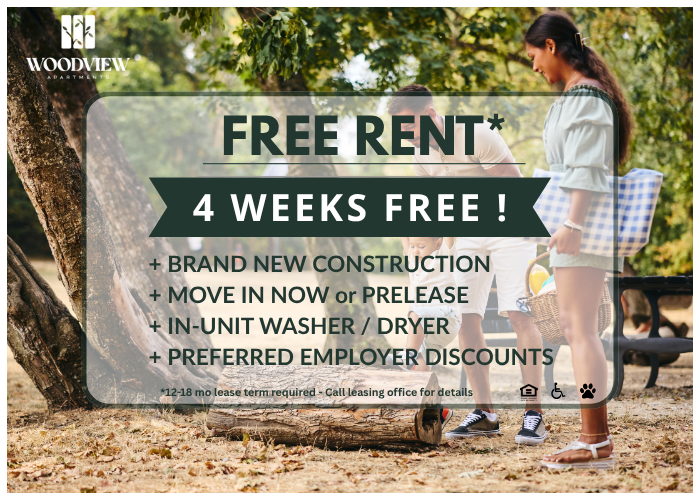 free rent for 4 weeks at The Woodview